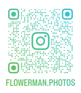 Scan the QR Code to visit flowerman.photos on Instagram